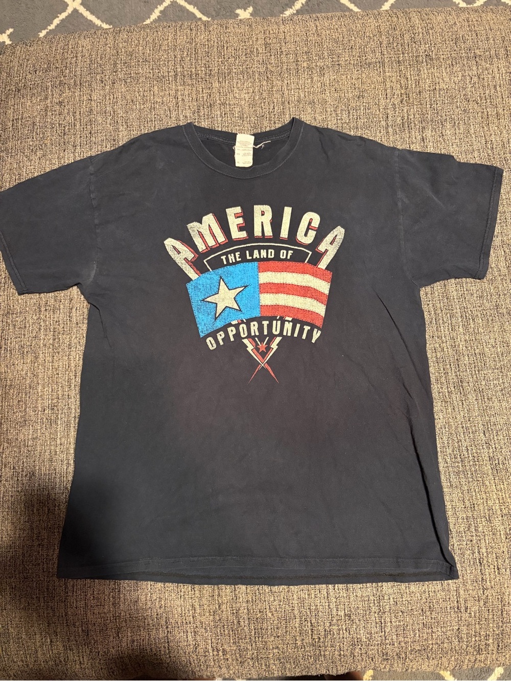 America Graphic Crewneck T-Shirt - Navy